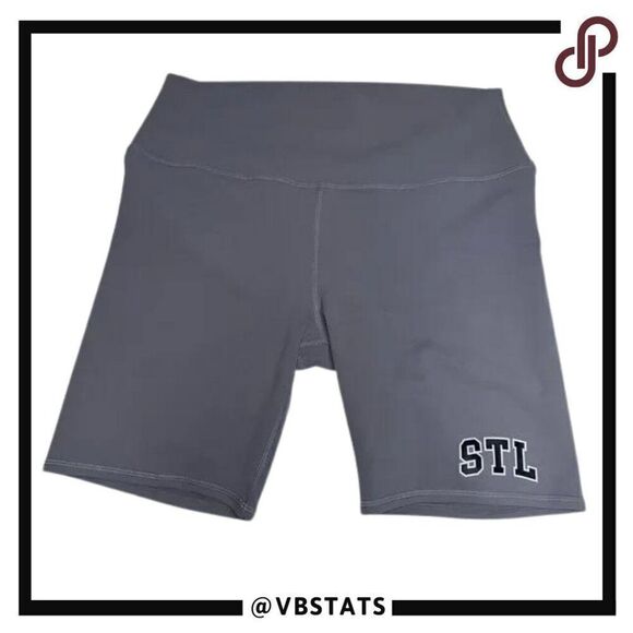 STL ARCH APPAREL COLLEGIATE BIKER SHORTS IN SIZE 2XL COLOR STORM GRAY (NWT) - Picture 1 of 10